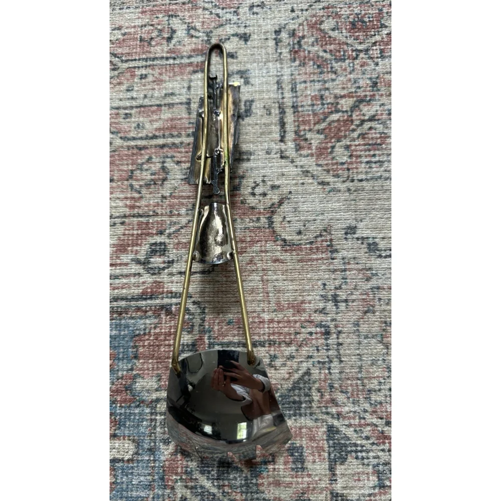 Serving Fork and Spoon Silver / Gold Metal Spiral Design ￼On Handle Boho Artsy
